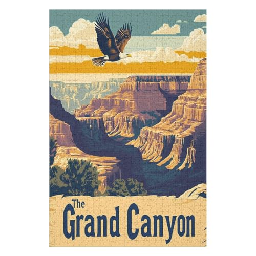 Puzzles 1500 Pieces for Adults Jigsaw Puzzles for Adults 1500 Piece Puzzle Educational Games Home Decoration Puzzle-Grand Canyon(57 * 87cm) von HNBDE