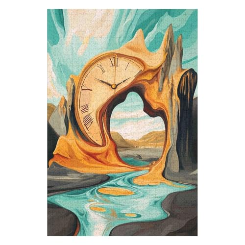 Puzzles 1500 Pieces for Adults Jigsaw Puzzles for Adults 1500 Piece Puzzle Educational Games -The Persistence of Memory - Decoration Puzzle(57 * 87cm) von HNBDE