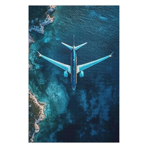 Puzzles -Airplane Jigsaw - 1000 Piece Jigsaws for Adults, Artist Illustrated, Scenic Landscape, Deluxe Puzzle38*52cm von HNBDE