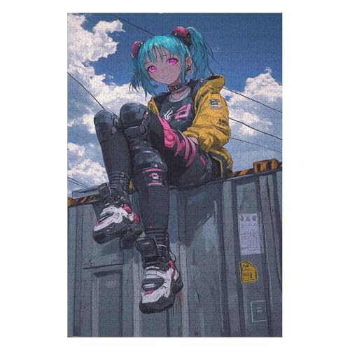 Puzzles -Anime Graffiti Jigsaw - 1500 Piece Jigsaws for Adults, Artist Illustrated, Scenic Landscape, Deluxe Puzzle57*87cm von HNBDE