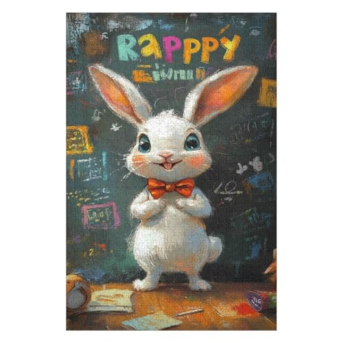 Puzzles -Cute Rabbit Jigsaw - 1500 Piece Jigsaws for Adults, Artist Illustrated, Scenic Landscape, Deluxe Puzzle57*87cm von HNBDE