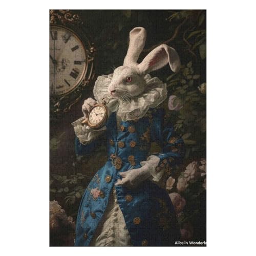 Puzzles - Miss Rabbit, Jigsaw - 1000 Piece Jigsaws for Adults, Artist Illustrated, Scenic Landscape, Deluxe Puzzle Gifts(26 * 38cm) von HNBDE