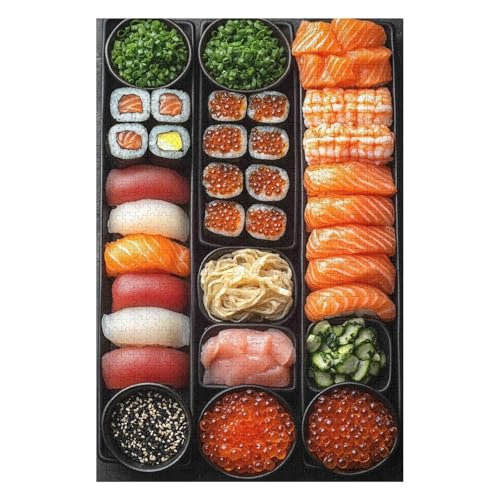 Puzzles - Sushi Dinner, Jigsaw - 1000 Piece Jigsaws for Adults, Artist Illustrated, Scenic Landscape, Deluxe Puzzle Gifts(50 * 70cm) von HNBDE