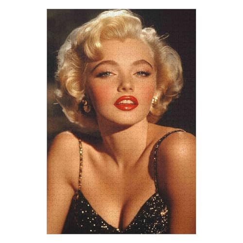 Puzzles for Adults, 1000 Pieces, Marilyn Monroe，Film Puzzles for Children, Educational Toy, Intellectual Game, Gift, Teens, DIY Home Entertainment Toy(26 * 38cm) von HNBDE