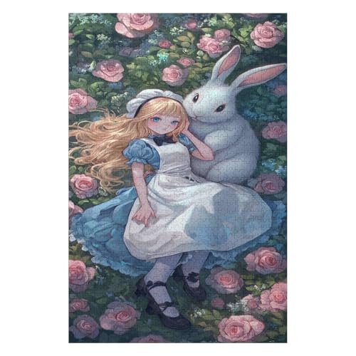 Rabbit Girl-1000 Piece Jigsaw Puzzles for Adults Jigsaw Puzzles 1000 Pieces Challenging Puzzles for Adults 1000 Jigsaw Puzzles for Adults Toys & Games 1000pcs(38 * 52cm) von HNBDE