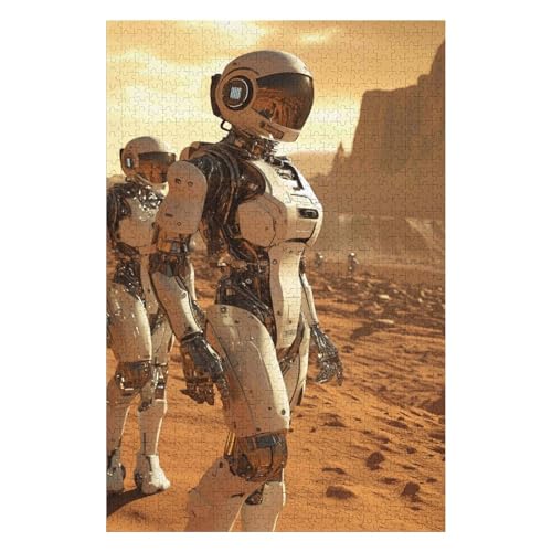 Robotic Detection Puzzle 1000 Pieces Paper Picture Puzzle Family Decorations Unique Gifts for Children(50 * 70cm) von HNBDE