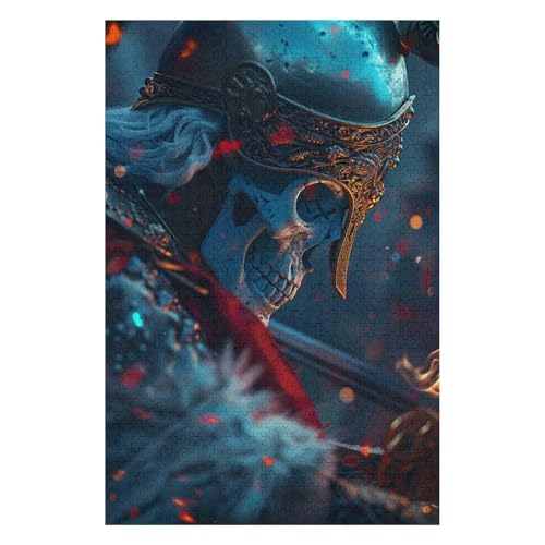 Skeleton Warrior，| 1000 Piece Jigsaw Puzzle | Vintage Jigsaw Puzzle | Sustainable Puzzle for Adults | Premium 100% Recycled Board | Great Gift for Adults |(38 * 52cm) von HNBDE