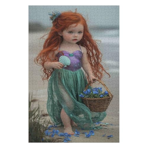 The Little Mermaid，| 1000 Piece Jigsaw Puzzle | Vintage Jigsaw Puzzle | Sustainable Puzzle for Adults | Premium 100% Recycled Board | Great Gift for Adults |(50 * 70cm) von HNBDE