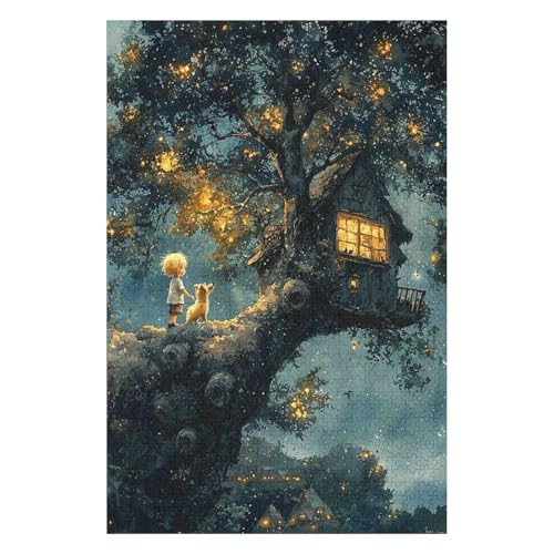 Tree House-1000 Piece Jigsaw Puzzles for Adults Jigsaw Puzzles 1000 Pieces Challenging Puzzles for Adults 1000 Jigsaw Puzzles for Adults Toys & Games 1000pcs(26 * 38cm) von HNBDE