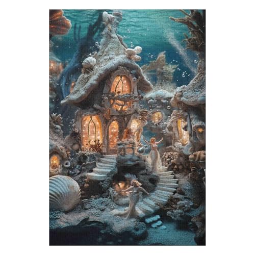 Underwater Hut-1000 Piece Jigsaw Puzzles for Adults Entertainment Puzzles Intellectual Decompression Toy 3D Printing HD Toy DIY Birthday(26 * 38cm) von HNBDE