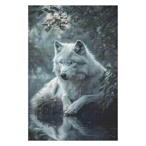 Wolf，| 1500 Piece Jigsaw Puzzle | Vintage Jigsaw Puzzle | Sustainable Puzzle for Adults | Premium 100% Recycled Board | Great Gift for Adults |(57 * 87cm) von HNBDE