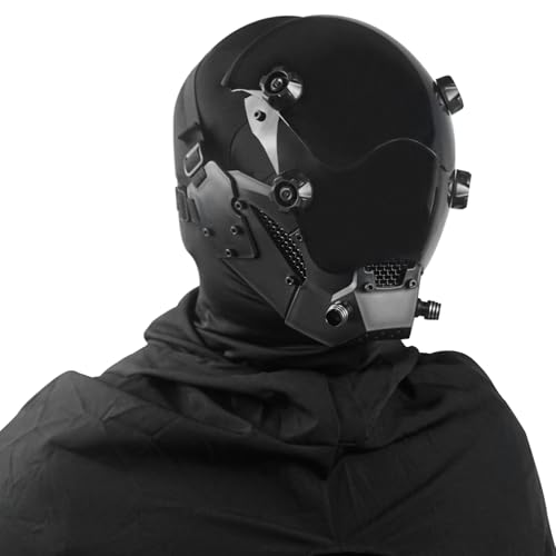 HNCSFW Punk Maske Cosplay für Männer, Techwear Maske Gothic Maske Sci Fi Maske Cosplay Halloween Maske für jedes Adul von HNCSFW