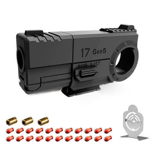 HNSYPX Fidget Soft Bullet Guns Toy +20 Weiche Kugel,Kreativ Anti Stress Spielzeug EDC Mini Zum Mitnehmen,Antistress Spielzeug Material Legierung Multifunktionell Modisch von HNSYPX