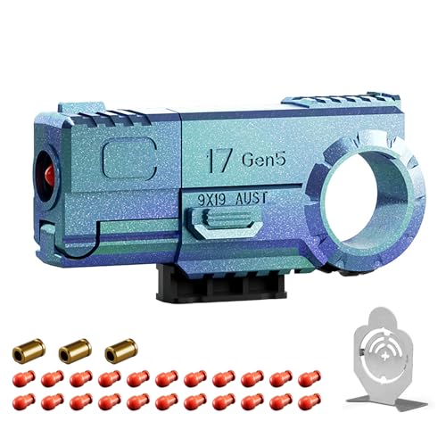 HNSYPX Fidget Soft Bullet Guns Toy +20 Weiche Kugel,Kreativ Anti Stress Spielzeug EDC Mini Zum Mitnehmen,Antistress Spielzeug Material Legierung Multifunktionell Modisch von HNSYPX