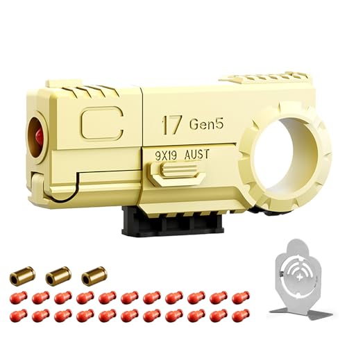 HNSYPX Fidget Soft Bullet Guns Toy +20 Weiche Kugel,Kreativ Anti Stress Spielzeug EDC Mini Zum Mitnehmen,Antistress Spielzeug Material Legierung Multifunktionell Modisch von HNSYPX