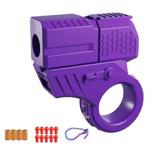 HNSYPX Plastik Soft Bullet Guns Toy +10 Weiche Kugeln Mit Kette,Anti Stress Spielzeug Kann Abgefeuert Werden Mini EDC Modisch Tragbar,Antistress Spielzeug Kreativ Lustig Vielseitig von HNSYPX