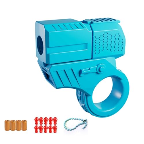 Plastik Soft Bullet Guns Toy +10 Weiche Kugeln Mit Kette,Anti Stress Spielzeug Kann Abgefeuert Werden Mini EDC Modisch Tragbar,Antistress Spielzeug Kreativ Lustig Vielseitig von HNSYPX