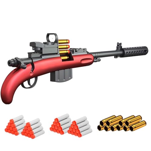 Spielzeugpistole +40 Soft Bullet Analoger Zugstift, Soft Bullet Guns Toy Kann Nacheinander Abgefeuert Werden Arbeitssparend 10-15m GroßE Reichweite, Spielzeug Waffen Sicher Tragbar von HNSYPX