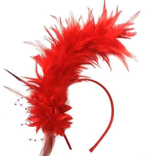 Feder Stirnband Feder Haarreifen Fascinators Haarband 1920er Party Kopfschmuck für Halloween Karneval Hochzeit Haarschmuck von HNsdsvcd