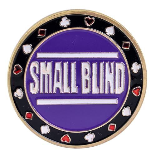 HNsdsvcd Eleganter Pokerkarten Schutz Metall Münzhändler Pucks Knöpfe Big Blind Small Blind von HNsdsvcd