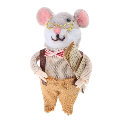 HNsdsvcd Kleine Nadelgefühlte Maus Figur Puppen Klassische Cartoon Figuren Wollfelted Mäuse Weihnachtsverzierung Für Zuhause Dekore von HNsdsvcd