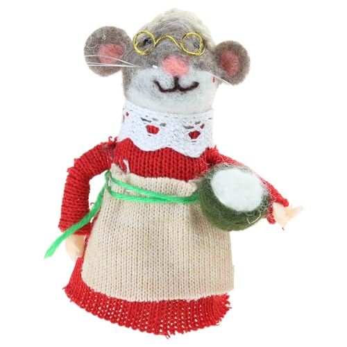 HNsdsvcd Kleine Nadelgefühlte Maus Figur Puppen Klassische Cartoon Figuren Wollfelted Mäuse Weihnachtsverzierung Für Zuhause Dekore von HNsdsvcd