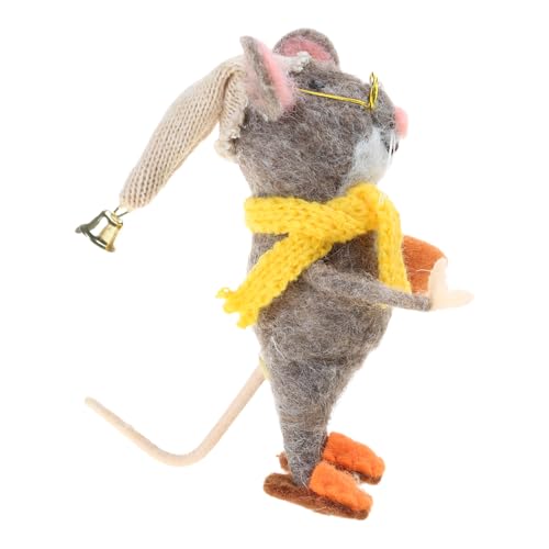 HNsdsvcd Kleine Nadelgefühlte Maus Figur Puppen Klassische Cartoon Figuren Wollfelted Mäuse Weihnachtsverzierung Für Zuhause Dekore von HNsdsvcd