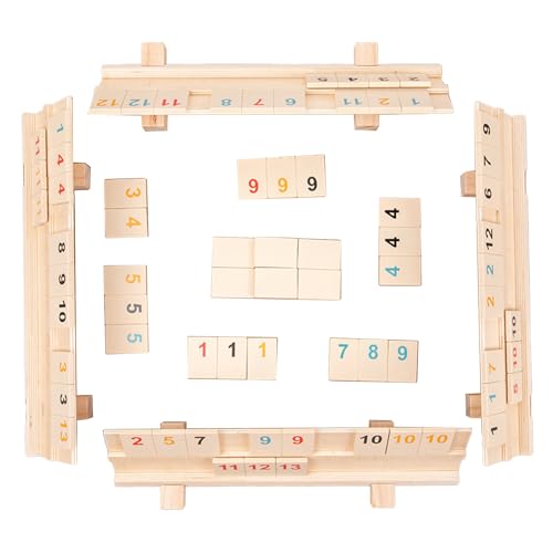 HNsdsvcd Rommé Spielzeugset Aus Holz Rommé Würfelspiel Mit 106 Spielsteinen 4 Spielständer Reisespielset Für Familien Brettspiele Einfach Zu Bedienen von HNsdsvcd