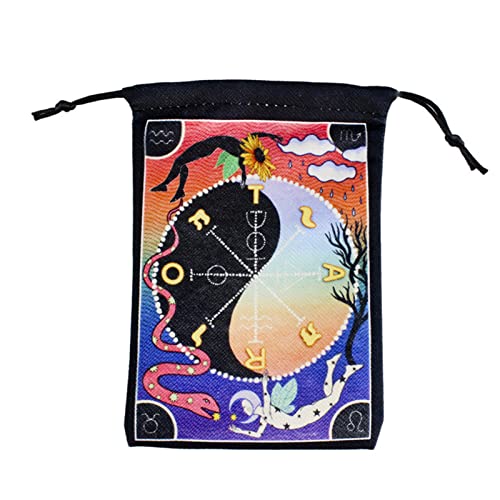 HNsdsvcd Tarot Card Storage Bag Tarot Card & Dices Speichertasche Draw String Brettspiel Tarot Tasche Tarot Kartenhalterbeutel Beutel von HNsdsvcd