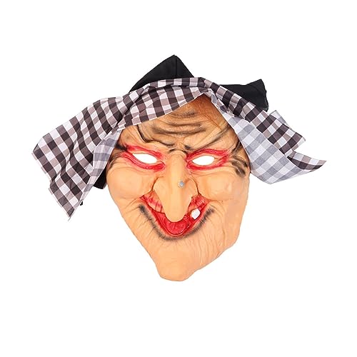 Halloween Hexe Horror Hexe Ornament Kopfbedeckung Party Cosplay Supplies für Festival Party Dekoration Hexengesichtsabdeckung von HNsdsvcd