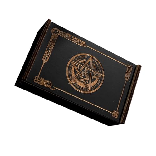 Tragbare Holz Tarot Karten Box Push Pull Karten Box Geschenke Fall Wahrsagerei Karte Lagerung Container Hexe Dekoration von HNsdsvcd