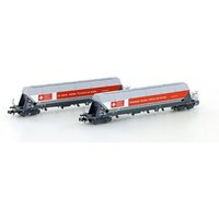 HOBBYTRAIN H23475 N 2er Set Silowagen Tagnpps "Schweizer Zucker", SBB, Ep. VI von HOBBYTRAIN