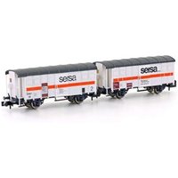 HOBBYTRAIN H24253 N 2er Set Bahnbauwagen K3, SERSA, Ep.V von HOBBYTRAIN