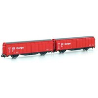 HOBBYTRAIN H24651 N 2er Set Schiebewandwagen Hbbillns, DB Cargo, Ep. V von HOBBYTRAIN