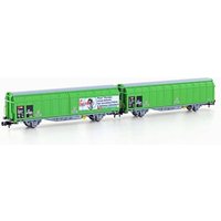 HOBBYTRAIN H24664 N 2er Set Schiebewandwagen Hbbillns-x "Decibello", SBB, Ep. V von HOBBYTRAIN