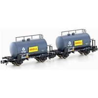 HOBBYTRAIN H24831 N 2er Set Leichtbau-Kesselwagen "SHELL", DB / VTG, Ep. IV von HOBBYTRAIN