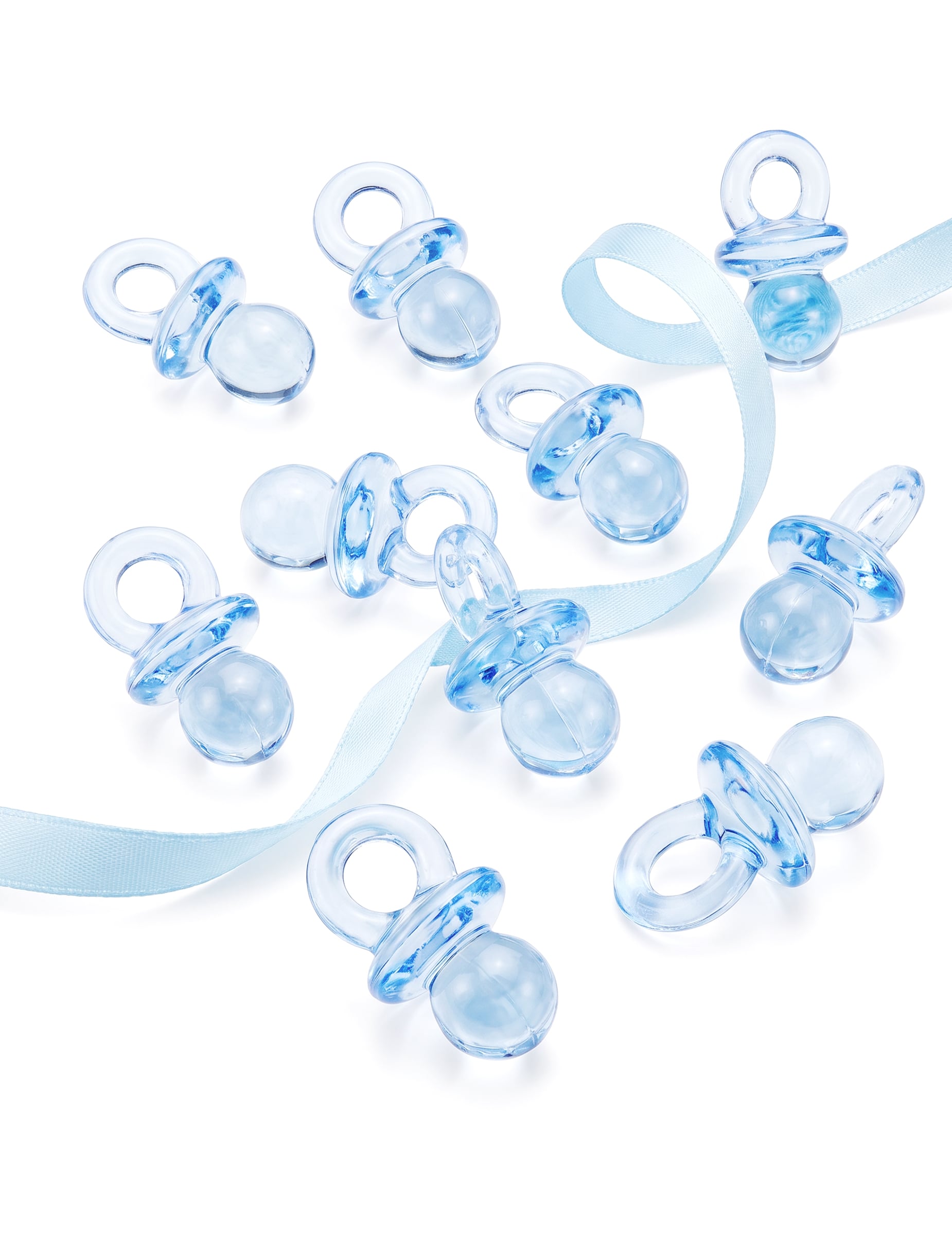 10 Deko-Schnuller Plexiglas hellblau 10 Deko-Schnuller Plexiglas hellblau von HOBI