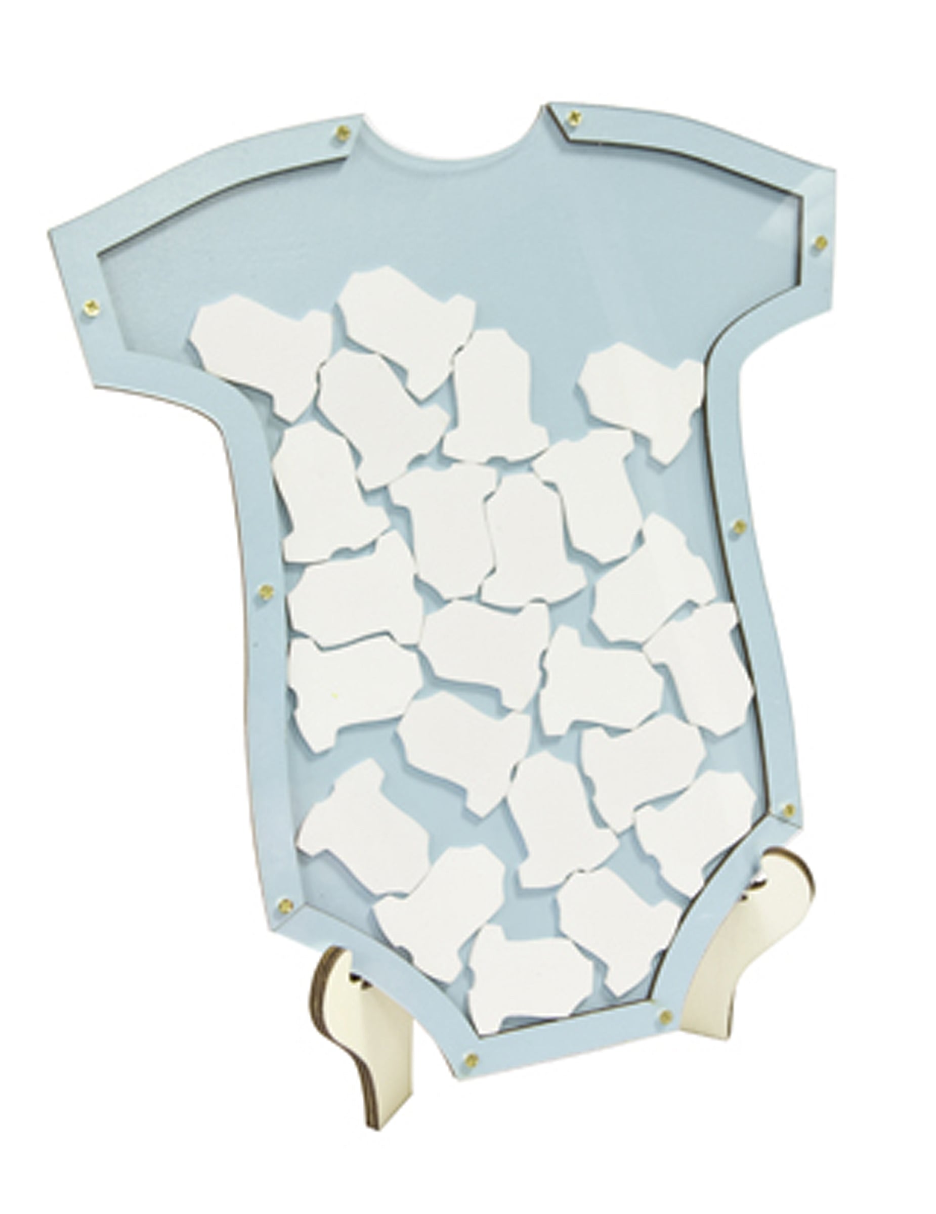 Baby-Body Gästebuch-Rahmen Blau Holz 24 Teile Baby-Body Gästebuch-Rahmen Blau Holz 24 Teile von HOBI