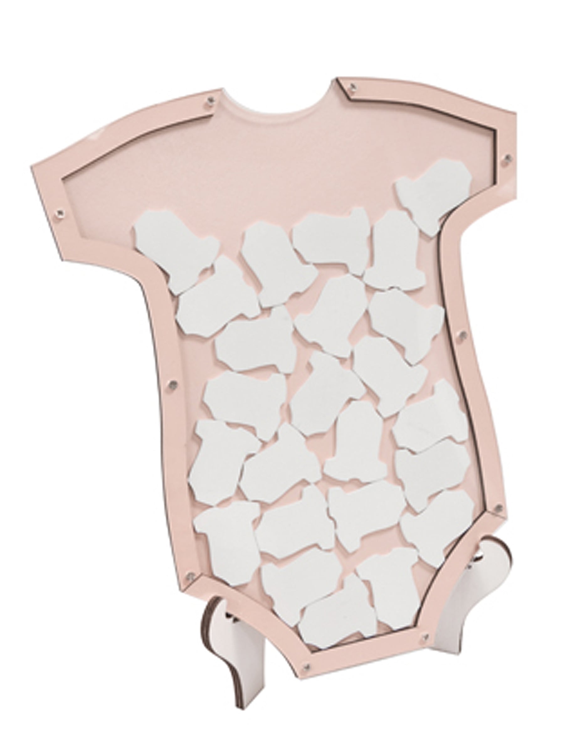 Rosa Baby-Body Rahmen Gästebuch 24 Teile 25 x 24 cm aus Holz Baby Shower Rosa Baby-Body Rahmen Gästebuch 24 Teile 25 x 24 cm aus Holz Baby Shower von HOBI