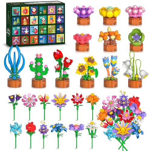 HOGOKIDS Adventskalender 2025 Blumen 3.6 Mini Bausatz - 24 Tage Weihnachten Countdown Sukkulenten Botanische Bauspielzeug, Adventskalender Bausteine Geschenk für Erwachsene Kinder Jungen Mädchen 6+ HOGOKIDS Adventskalender 2025 Blumen 3.6 Mini Bausatz - 24 Tage Weihnachten Countdown Sukkulenten Botanische Bauspielzeug, Adventskalender Bausteine Geschenk für Erwachsene Kinder Jungen Mädchen 6+ von HOGOKIDS
