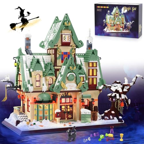 HOGOKIDS Magisches Bauspielzeug mit LED Licht - Magic Schloss Mini Bauklotz Haus Büro Dekor, Architektur Haus Geburtstags Geschenke für Erwachsene Kinder ab 10+ Jungen & Mädchen (2479 Teile) von HOGOKIDS