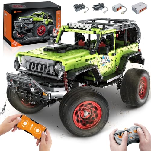 HOGOKIDS Technik Off-Road Fahrzeug Baukasten, 1:6 Scale 2.4 GHz Rechargeable 2.121 Teile Sports Air Suspension Car Modell mit Spielzeugmotor Bauklötze Spielzeug Geschenke für Erwachsene Männer Jungen von HOGOKIDS