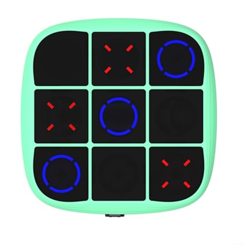 HOHOVYVY 4-in-1 Für Tic Für Tac Toe Bolt Spiel Tragbares Gedächtnistraining Für Erwachsene 98X98mm ABS-Konsole(Blue) von HOHOVYVY