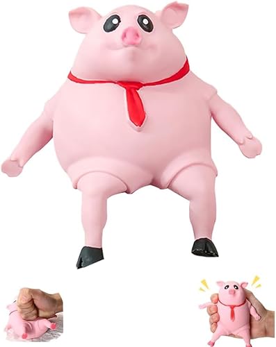 Stress Schwein Stress Spielzeug, 2025 Neu Schweine Antistress Spielzeug, Anti Stress Schwein Rosa, Kreatives Dekompressions Piggy, Squishy Squeeze Toys Fidget Toys Reisespielzeug wutschwein (S) von HOIDOKLY