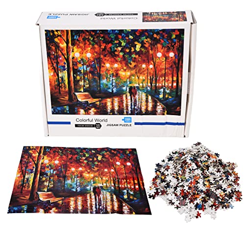 HOKZYHOUSE 1000-teiliges Puzzle, Kreative Unterhaltung, Starkes Puzzle, Wandern Im Regen, Puzzle-Geschenk von HOKZYHOUSE