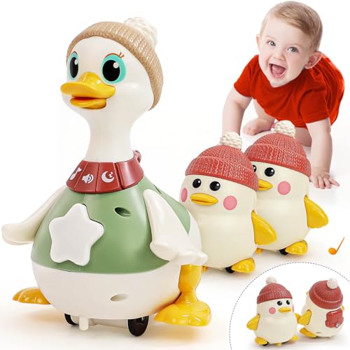 HOLA Baby Spielzeug 6-8-9-12 Monate, Dancing Duck Familie Spielzeug, Krabbelspielzeug mit Licht & Musik, Interaktives Babyspielzeug ab 6 8 9 12 Monate, Tummy Time Toys ab 1 Jahr Jungen Mädchen HOLA Baby Spielzeug 6-8-9-12 Monate, Dancing Duck Familie Spielzeug, Krabbelspielzeug mit Licht & Musik, Interaktives Babyspielzeug ab 6 8 9 12 Monate, Tummy Time Toys ab 1 Jahr Jungen Mädchen von HOLA