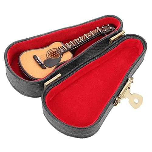 HOLIDYOYO 1 Satz Gitarrenmodell Bausatz Puppe DIY Miniatur Mini-Fake-Gitarre Musical Gitarre Gitarren Gitarrenstatue Gitarre für Anfänger Musikinstrument- Linde von HOLIDYOYO