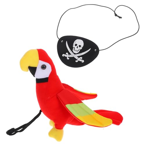 HOLIDYOYO 1 Set Piratenpapagei Simulierter Papagei Ausgestopfter Papagei Piratenzubehör Papageien Halloween Kostüm Piratenkostüm Zubehör Halloween Kostüm Piratenvogel Für von HOLIDYOYO