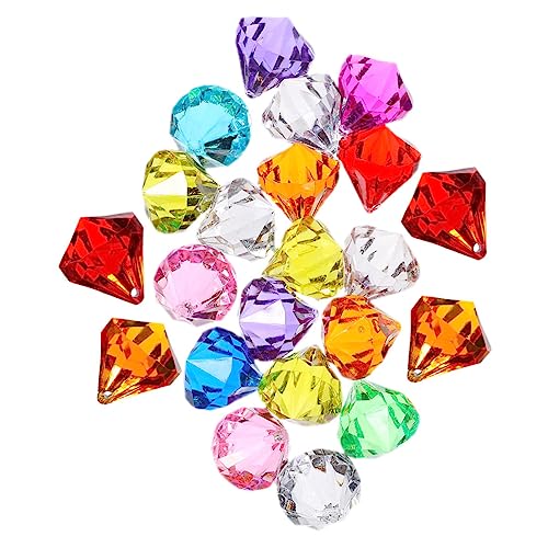 HOLIDYOYO Diamant Juwelen Bunte Transparente Kristalle Für Schatzsuche Party Hochzeitsdekoration Und Tischdeko OPP Tüte von HOLIDYOYO