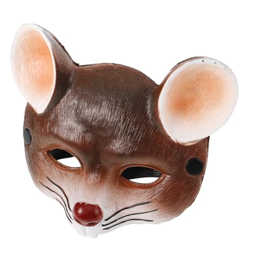 HOLIDYOYO 1stk Cospaly Maske Halloween-party-kostüm Maskerade Fuchs Katzenmaske Tier Halbes Gesicht Tierkopfmasken Maskerade Cosplay-masken Masken Für Kinder Tierische Halbmasken Brown von HOLIDYOYO